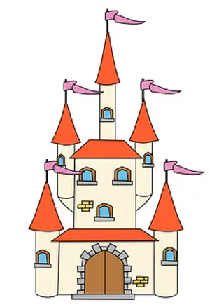 Fairytale Castle Illustration PNG Image