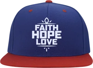 Faith Hope Love Blue Red Cap PNG Image