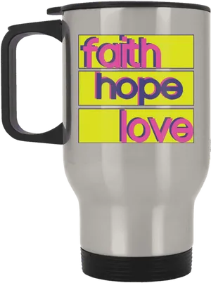 Faith Hope Love Mug PNG Image