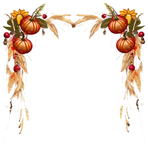 Fall Harvest Thanksgiving Border Png 1 PNG Image