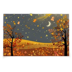 Fall Starry Night Sky Png Fid PNG Image