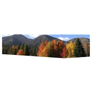 Fall Trees And Mountain View Png Mki13 PNG Image