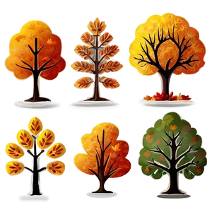 Fall Trees Landscape Png Qab PNG Image