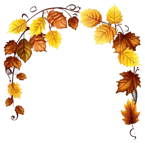 Fallen Leaves Border Design Png Fyn PNG Image