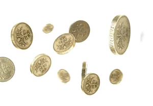 Falling Coins Animation PNG Image