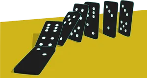 Falling Dominoes Chain Reaction PNG Image