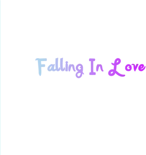 Falling In Love Text Graphic PNG Image