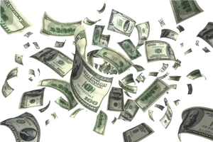 Falling Money Rain PNG Image