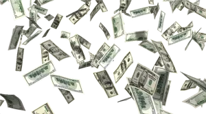 Falling U S Dollar Bills PNG Image