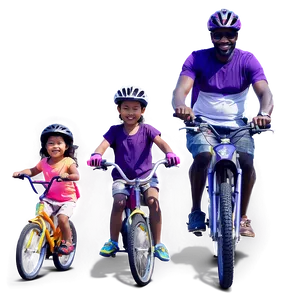 Family Bike Outing Png Pgo PNG Image