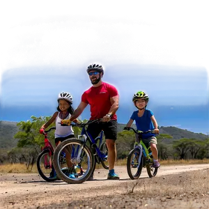 Family Biking Day Out Png 5 PNG Image