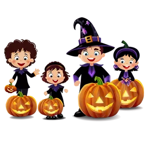 Family Cartoon Halloween Png Kyx23 PNG Image