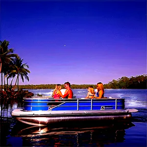 Family Fun On A Pontoon Boat Png 21 PNG Image