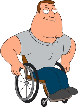 Family Guy Characterin Wheelchair PNG Image