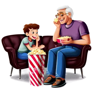 Family Movie Night Clipart Png Jud PNG Image