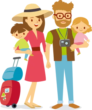 Family Readyfor Vacation PNG