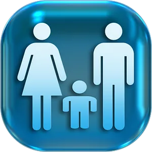 Family Restroom Sign Icon PNG Image
