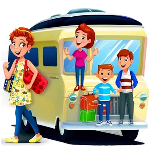 Family Road Trip Cartoon Png Ypy PNG Image