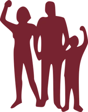 Family Silhouette Celebration PNG