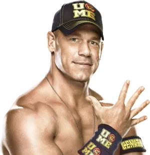 Famous Wrestler Hand Gesture PNG Image