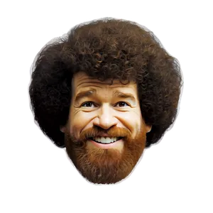 Fan Art Bob Ross Hair Png Bms43 PNG Image