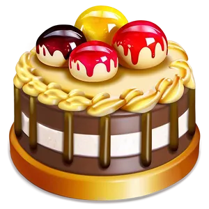 Fancy Cake Emoji Png Qdk65 PNG Image