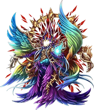 Fantasy Armored Phoenix Artwork PNG Image