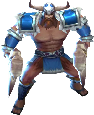 Fantasy Barbarian Warrior PNG Image