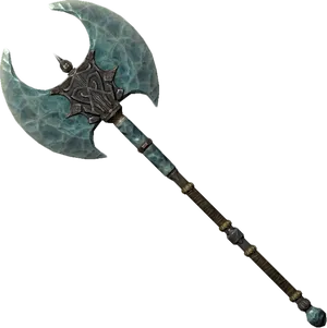 Fantasy Battle Axe PNG Image