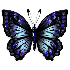 Fantasy Black Butterfly Drawing Png 4 PNG Image