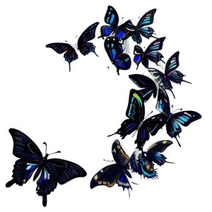 Fantasy Black Butterfly Drawing Png Tsl PNG Image