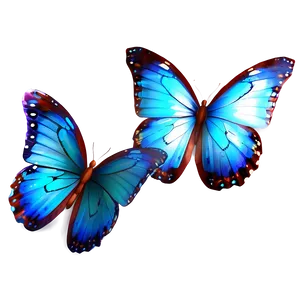 Fantasy Blue Butterflies Png Lyk PNG Image