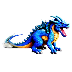 Fantasy Blue Dragon Design Png 06252024 PNG Image