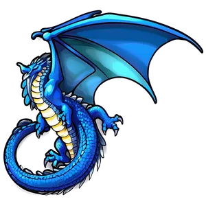 Fantasy Blue Dragon Design Png 06252024 PNG Image