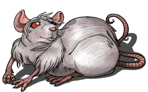 Fantasy Creature Rat Illustration PNG Image