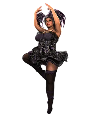 Fantasy Dancerin Purple Costume PNG Image