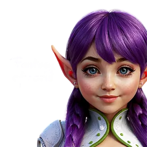 Fantasy Elf With Purple Hair Png Xgp78 PNG Image