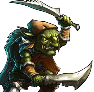 Fantasy_ Goblin_ Warrior PNG Image