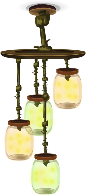 Fantasy Hanging Lanterns PNG Image