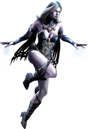 Fantasy Ice Sorceress PNG Image