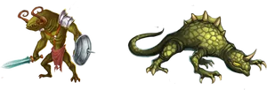 Fantasy_ Lizard_ Creatures PNG Image