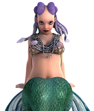 Fantasy Mermaid3 D Model PNG Image