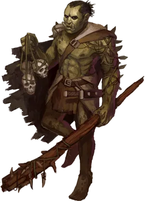 Fantasy_ Orc_ Warrior PNG Image