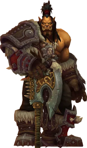 Fantasy Orc Warrior.png PNG Image