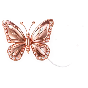 Fantasy Rose Gold Butterfly Png Eal PNG Image