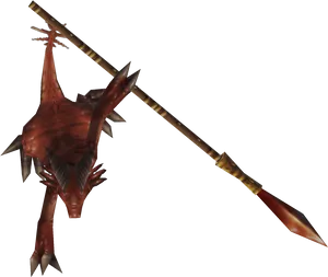 Fantasy Spear Design PNG Image