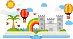 Fantasy Storybook Adventure PNG Image