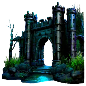 Fantasy Swamp Castle Png Unk PNG Image