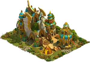 Fantasy Temple Artwork PNG Image