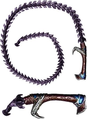 Fantasy Themed Barbed Whip PNG Image